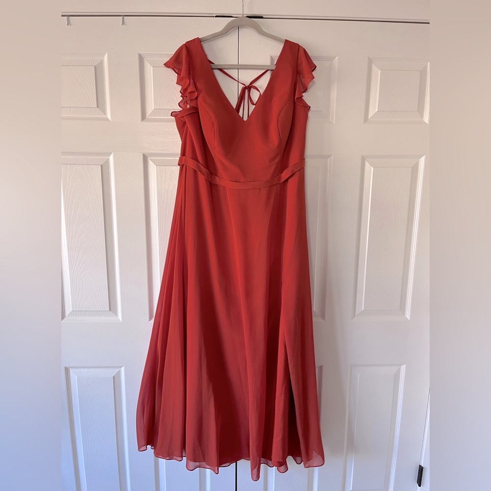 Azazie Bridesmaid Dress - Claudine in Paprika